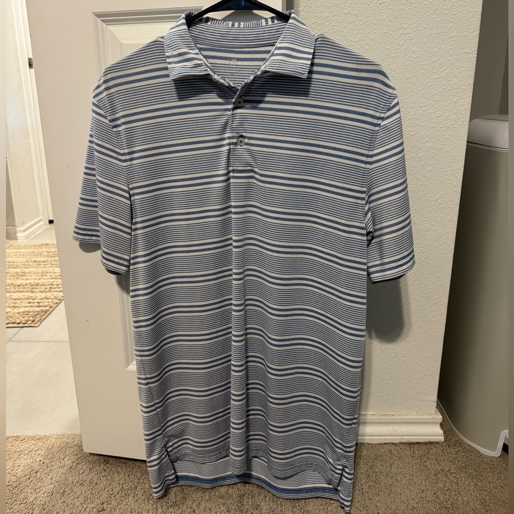Southern tide Striped Blue and White Men's Polo Shirt small